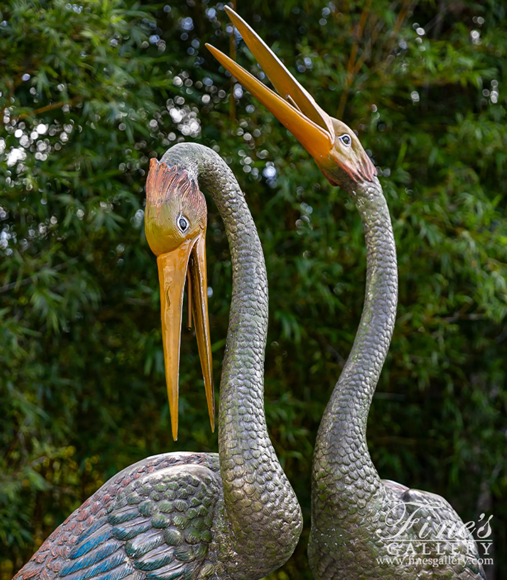 bronze-fountains-8-foot-tall-colorful-tropical-bird-bronze-statue